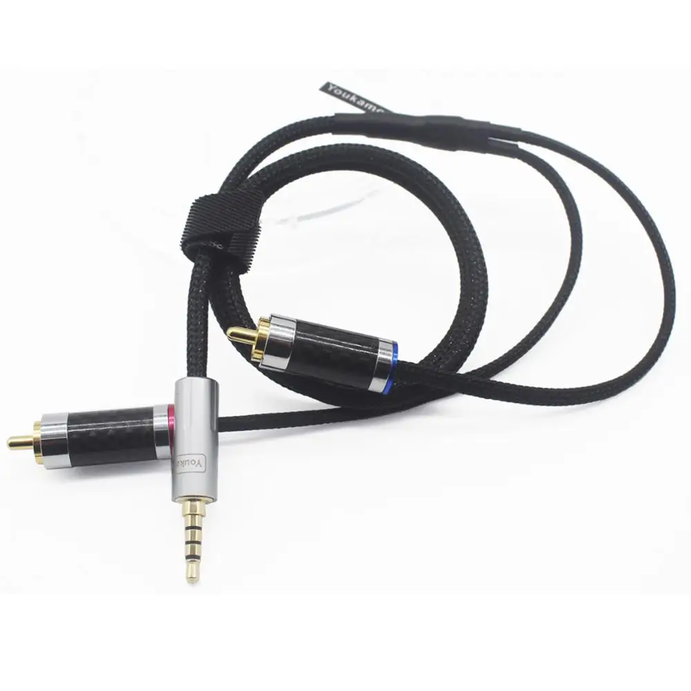 3 5mm Balanced to RCA Balanced Headphone Audio Headphone Adapter 8 Core Silver Plated Cable 3 5mm Balanced to 2 RCA 60cm