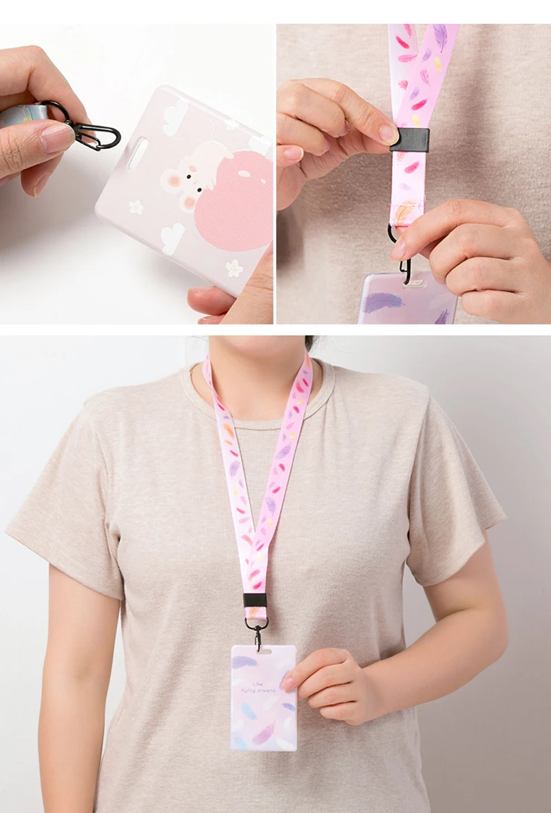 Kawaii mouse декоративный значок держатель для карт со шнурком медсестры доктор выставочные КЛЮЧИ ID Имя карты держатель для мобильного телефона ремень