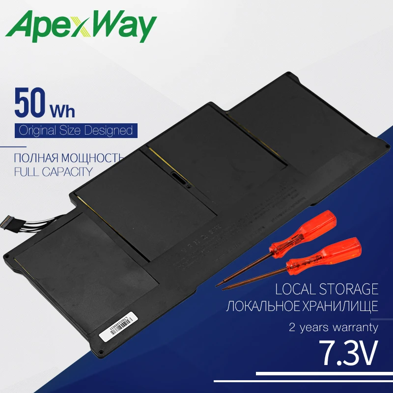 ApexWay Новый a1369 2011 2012 2013 2014 Замена для производства a1405 a1496 Аккумулятор ноутбука apple