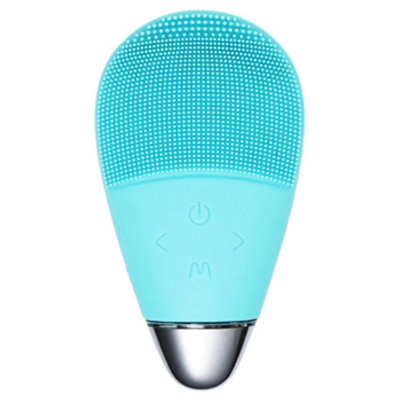 Blue Силиконовый Очищающий Инструмент Электрическая Мойка для лица пятиступенчатая Регулировка очищения глаз двойной эффект - Цвет: Blue