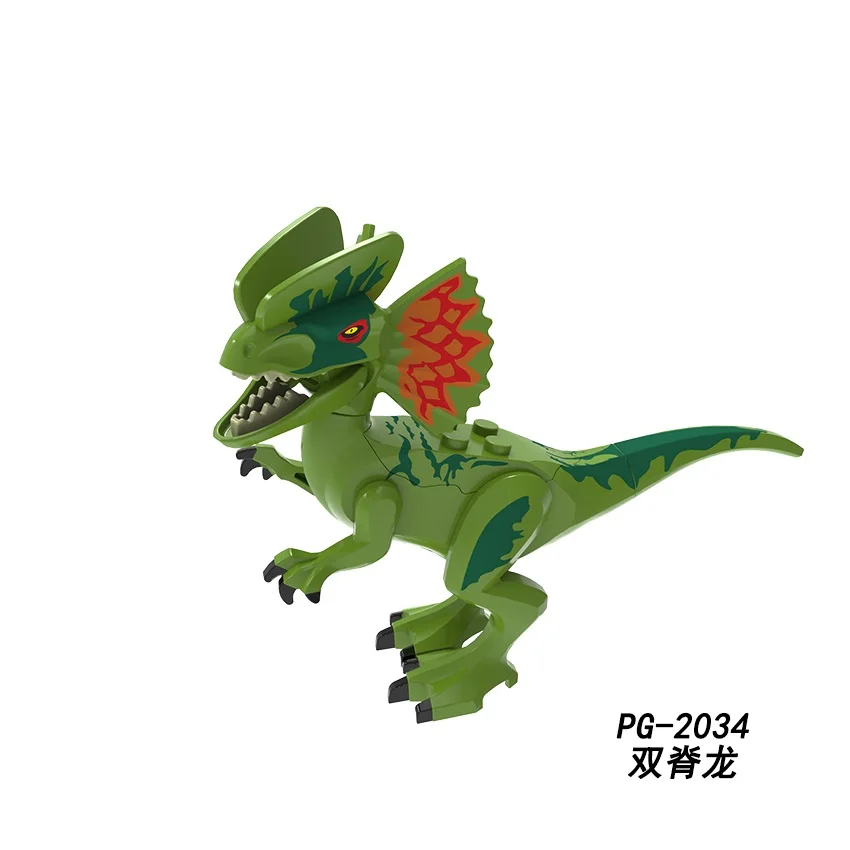 PG2034 50Pcs No Box 50 шт. оптовые строительные блоки черный мир динозавры дилофозавр Velociraptor Фигурки Коллекция игрушек для детей PG8239 - Цвет: PG2034 50Pcs No Box