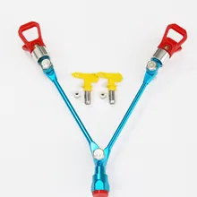 Профессиональный безвоздушный Краскораспылитель Mayitr Удлинительный полюс двойная насадка головка+ Наконечники защита мощный инструмент краски