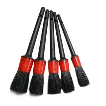 

Plastic Round Brush Beauty Detail Brush Crevice Brush Car Wash Cleaning Small Brush Car Wash Brush 5Pcs Professional