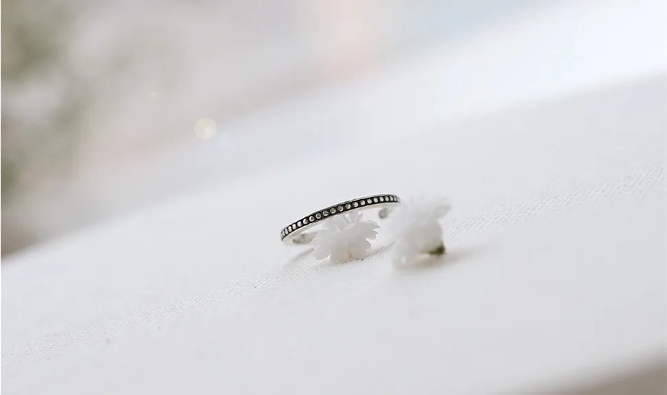 Boho серебряные бусины 925 Пробы Кольца для мужчин и женщин отпечаток кольца Обручение ювелирные изделия