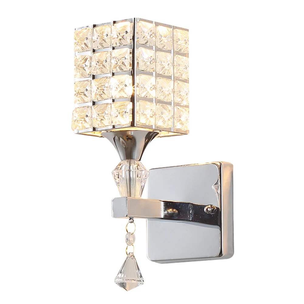 

Wall Lamp Art No Bulb Modern Bedside Durable E27 Socket Mirror Front Light With Pendant Home Fixture Decorative Crystal