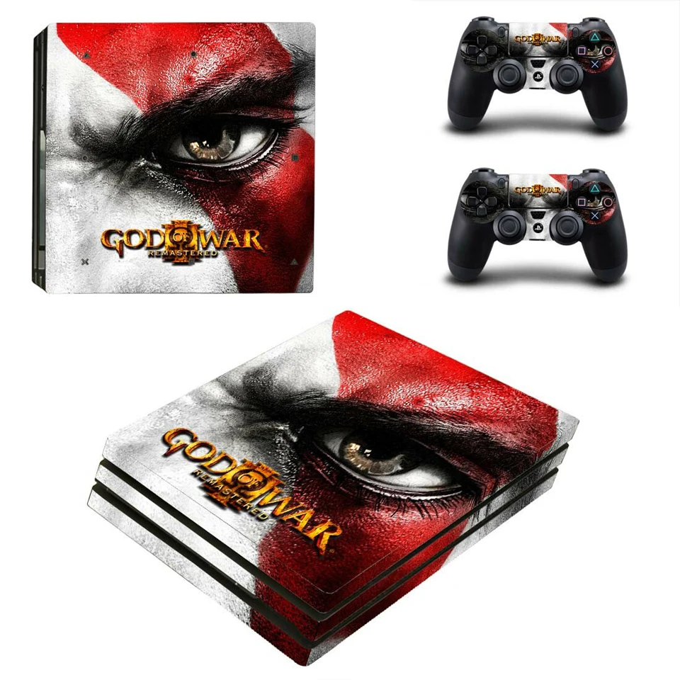 PS4 Pro Набор стикеров для Playstation 4 Pro консоль виниловая наклейка s для Dualshock 4 контроллеров-God of War