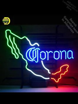 

NEON SIGN NEW CORON EXTRA MEXICO CERVEZA Signboard REAL GLASS Outdoor Wall Light Guitar Store Display Lighted Garage Signs cubs