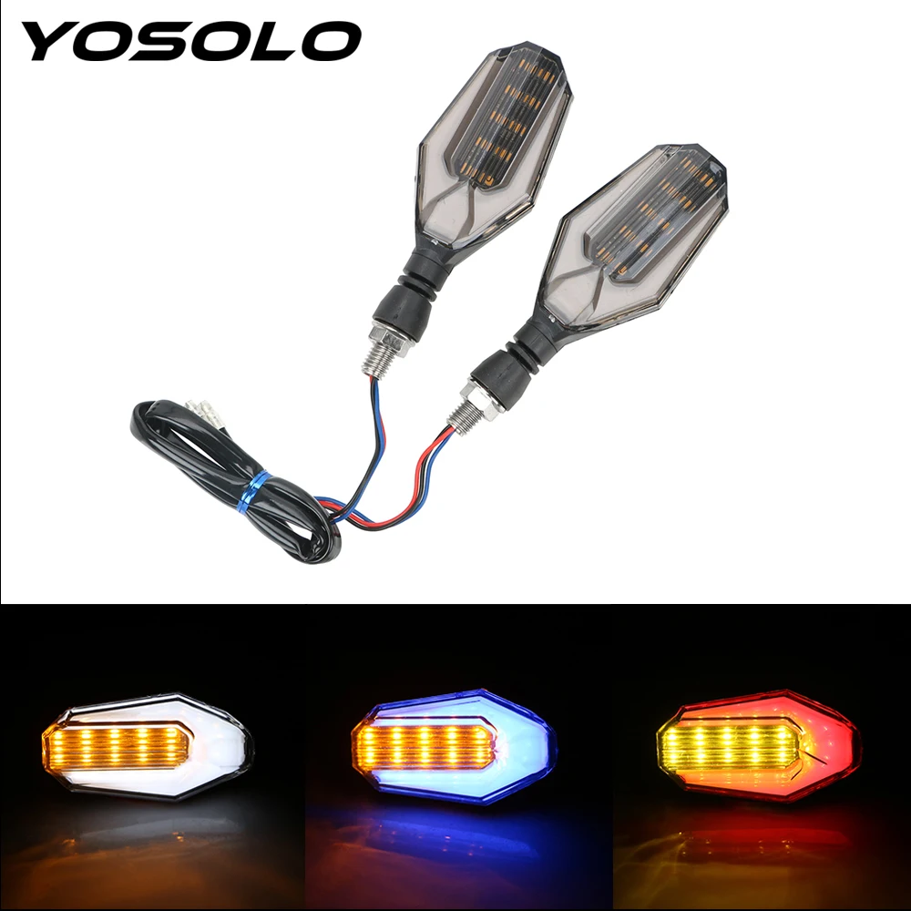 YOSOLO 2 шт./компл. суперъяркий мотоциклетный сигнал поворота огни мото сигнальные огни индикаторные лампы 18LED аксессуары для мотоциклов