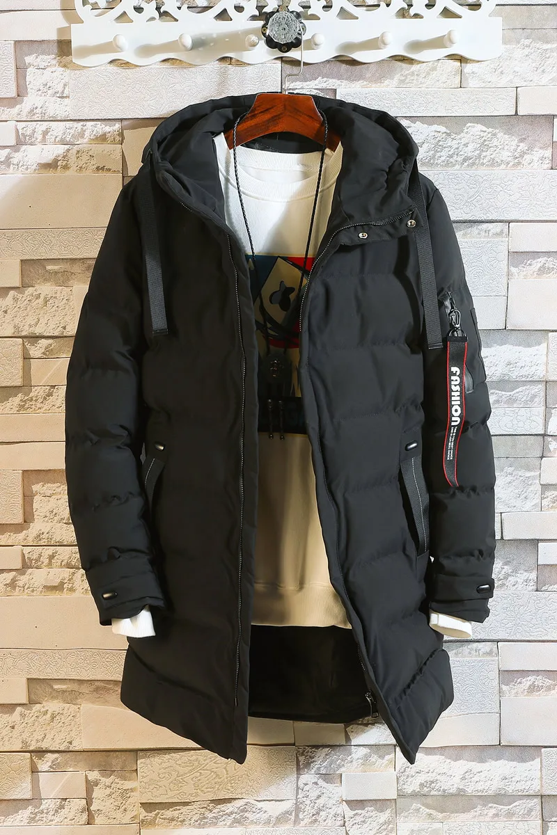 Popular 2019 Winter Men's Long Parkas Thick Hooded Collar Coats Men Overcoats Casual Army Jackets Male Hoodies Jacket Man Brand Clothing