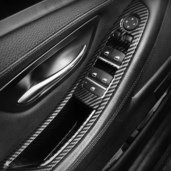 

Car Inner Handle For-BMW F10 F11 5 Series Door Panel Pull Cover Trim Carbon Fiber Holder Armrest Handle Bar Pull Carrier