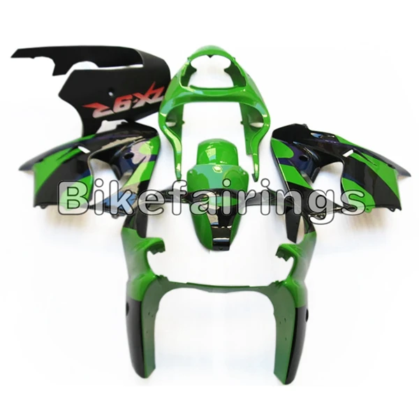 Зеленый черный мотоциклы Полный обтекатели для Kawasaki ZX9R 2000 2001 ZX-9R 00 01 zx9r ABS пластик обтекатель комплект