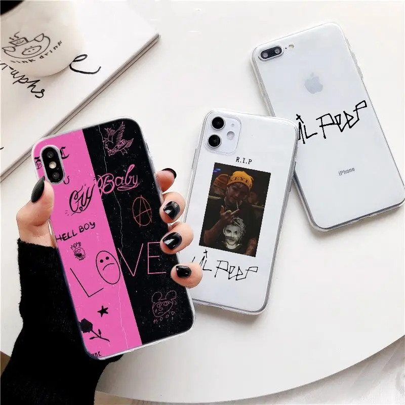 Чехол для iphone Hellboy Lil Peep Love Hell Boy INS прозрачный мягкий чехол из ТПУ iPhone 7 8 Plus X XR 11 12 13