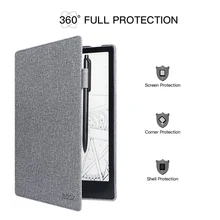 Funda tipo libro de cuero PU de 10,3 pulgadas, funda protectora ligera con función de apagado/apagado automático para BOOX NOTE PRO