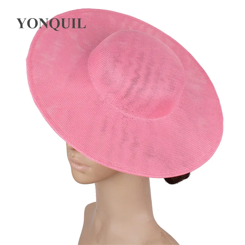 Ladies Women 30 CM Big Party Hat Bride Wedding Fascinators Base For Occasion Derby Vintage Headpiece Mariage Chapeau Accessories