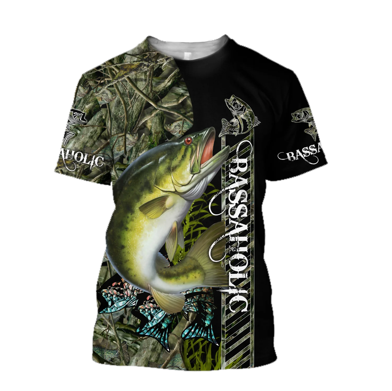 Heißer Verkauf t hemd Crappie Angeln camo Muster 3D Gedruckt Herren Sommer Oansatz kurzarm Unisex Casual sport T-shirt 13 stile – Detail 7