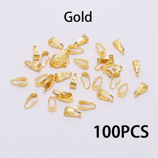 Clips Pinch Bail Clasps Buckle Charm Necklace Hook Connector For DIY Jewelry Making Cameo Tray Finding