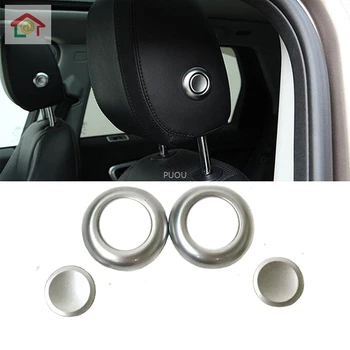 

For Jaguar F-Pace X761 XE X760 XF/XFL X260 E-PACE Chrome Car Headpillow Headrest Lifting Button Adjusting Decorative Cover Trim