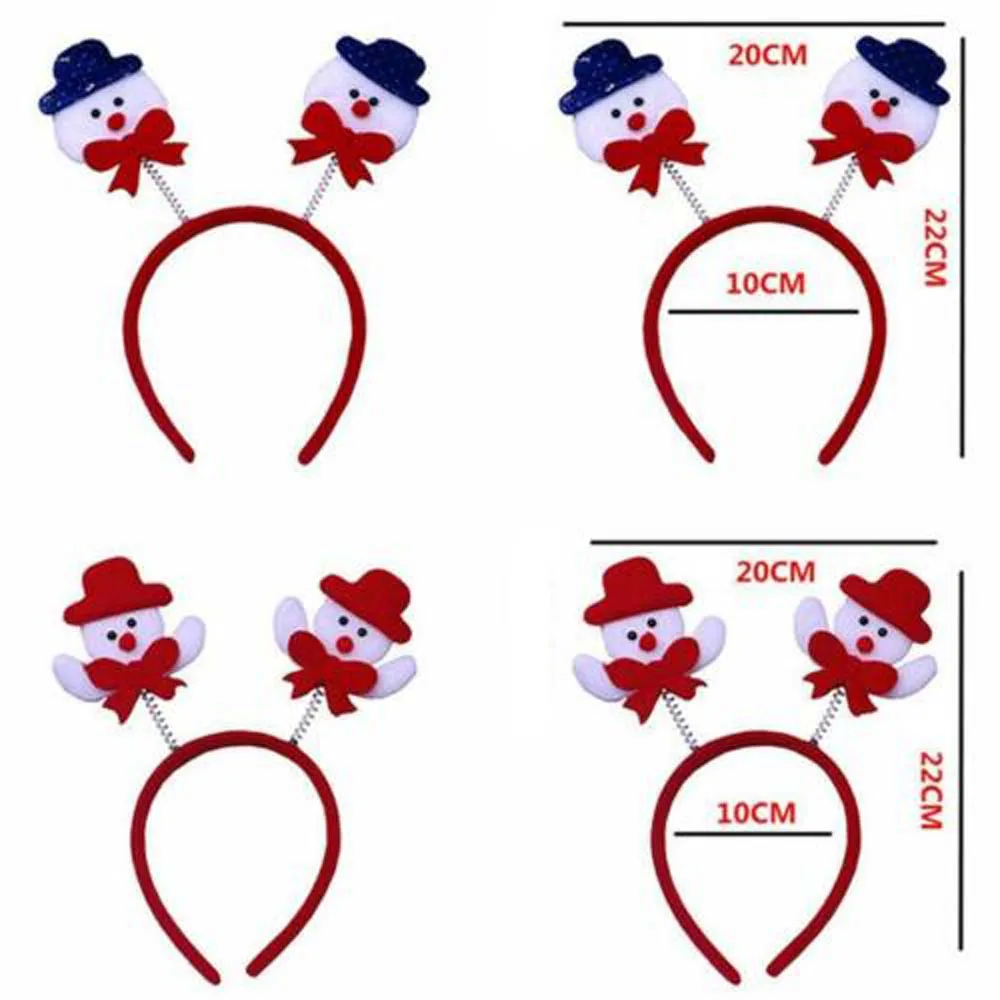 1 шт., обруч для волос со снеговиком, обруч для волос, оленьи рога, Рождественская растягивающаяся повязка на голову, реквизит для фотосессии, подарок, обруч для волос, аксессуары для волос