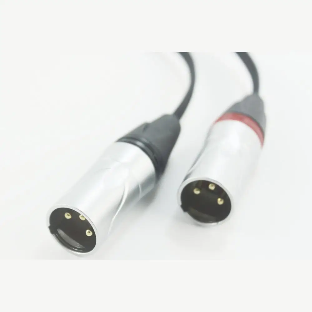3 5mm to Dual XLR Male Headphone Audio Headphone Silver Plated Adapter Cable 3 FT 1M