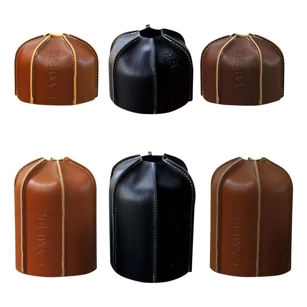 Camping Gas Tank Leather Case 450/230g Canister Protective Cover Durable Bag Fuel Cylinder Storage | Спорт и развлечения
