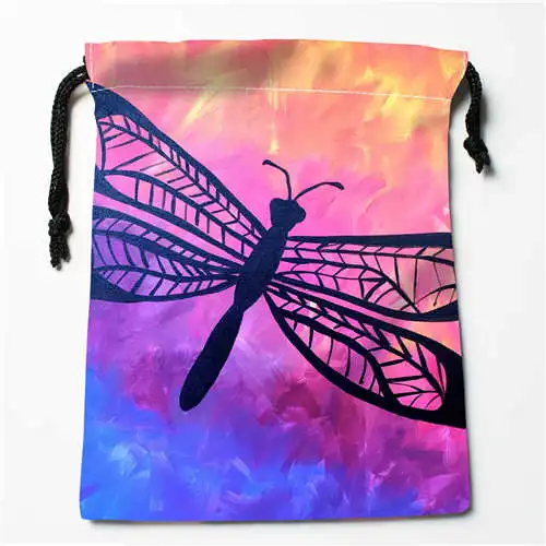 Custom Printing Dragonfly(1) Drawstring Shopping Bags Travel Storage Pouch Swim Hiking Toy Bag Unisex Multi Size18-12-05-96