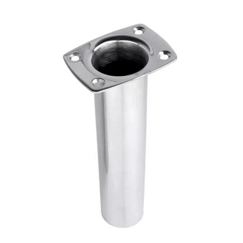 Marine 316 Stainless Steel Square Shape Flange Fishing Rod Holder 90 Degree Flush Mount Bracket for boat fishing Accessories 3d printer extruder bracket upgraded aluminum extruders 3d printer parts accessories for 3d printer holder mount bracket