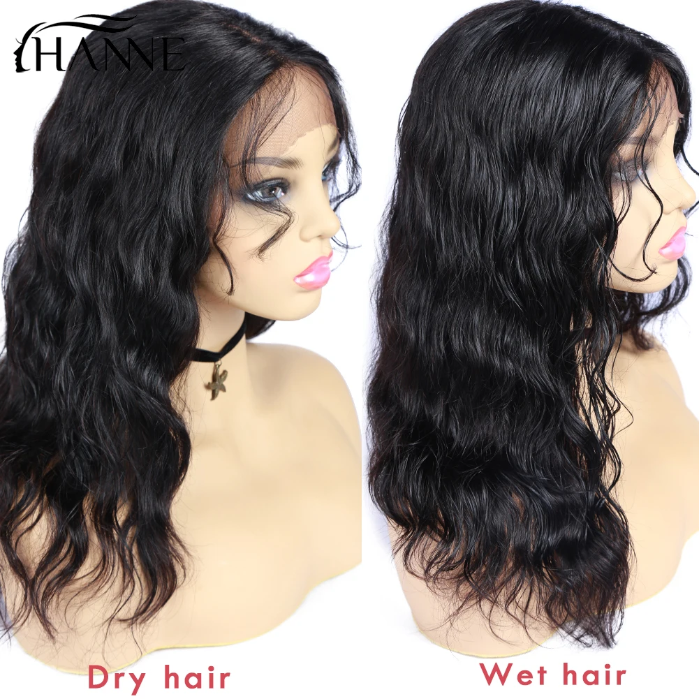 HANNE Hair Human Hair Wigs Natural Wave Wigs Remy Brazilian Middle lace Part Wig perruque cheveux humain for Black Women