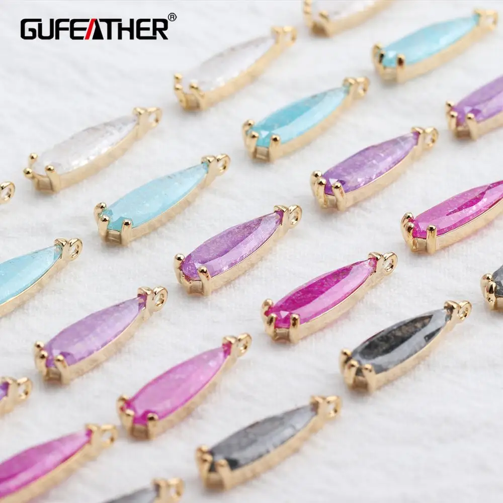 Кулон с цирконом GUFEATHER M527 кольцо покрытием из 18 каратного золота ручная работа 6