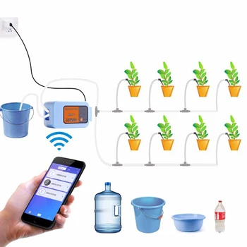 

Newest Mobile Phone Remote WIFI Control watering device Intelligent Auto Drip Irrigation System Garden plant water pump timer