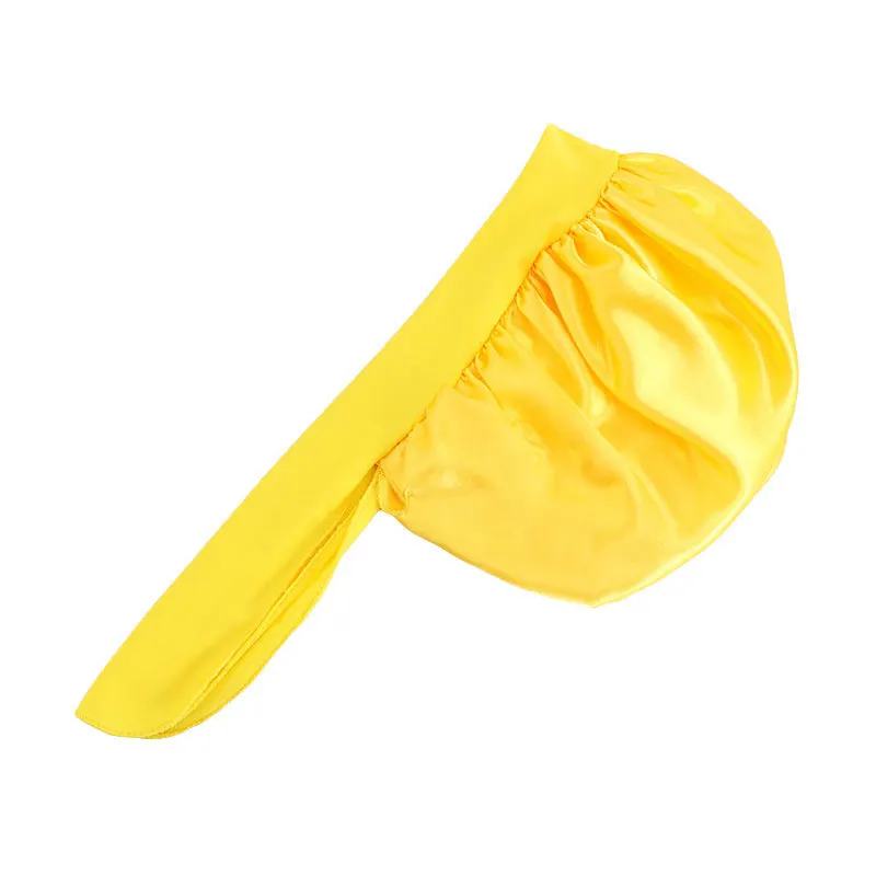 Kids Satin Solid Color Sleeping Hat Night Sleep Baotou Cap Cute Bow Elastic Hair Care Bonnet Nightcap Bonnet Turban Headwear