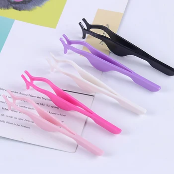 

1PC False Eyelash Tweezers False Eyelashes Applicator Eyelash Extension Curler Nipper Auxiliary Clamp Makeup Forceps Tools
