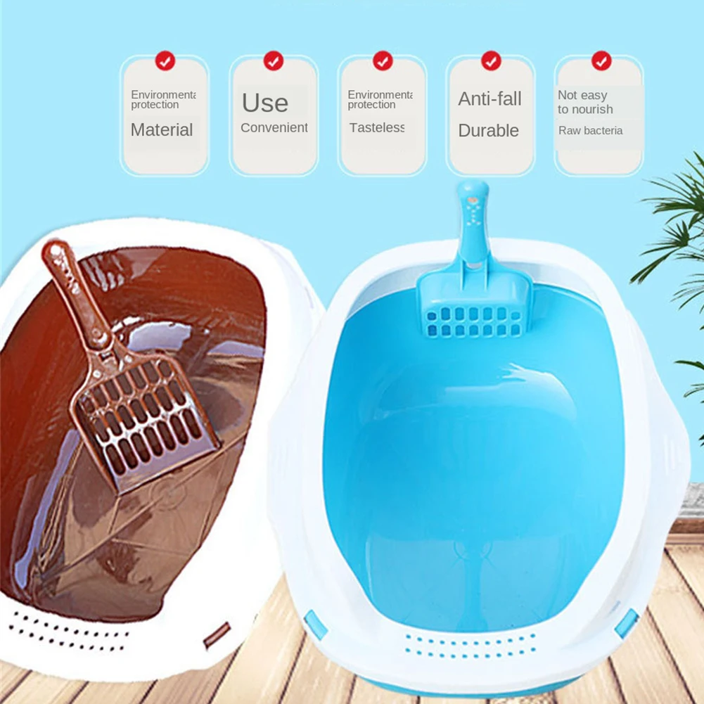 Pet Toilet Bedpan Anti Splash Cats Litter Box Cat Dog Tray with Scoop Kitten Dog Clean Toilette Home Plastic Sand Box Supplies Pet Toilet Bedpan Anti Splash Cats Litter Box Cat Dog Tray with Scoop Kitten Dog Clean Toilette Home Plastic Sand Box Supplies