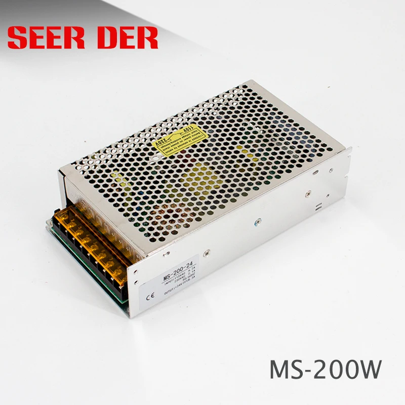 Meanwell стиль 200 Вт Мини Размер smps печатная плата 24 Вольт 8 Ампер ac dc питание модуль MS-200-24