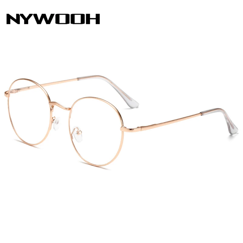 NYWOOH очки для близорукости для женщин и мужчин круглые очки близорукие очки для студентов-1,0 1,5 2,0 2,5 3,0 3,5 4,0