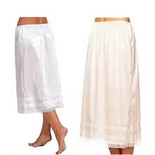 Модная женская кружевная юбка средней длины с эластичной резинкой на талии, однотонные вечерние юбки для покупок, Нижняя юбка, Повседневная Нижняя юбка, L-3XL