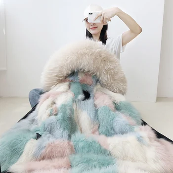 

New winter star fox fur liner detachable pie overcomes medium and long coat women s coat
