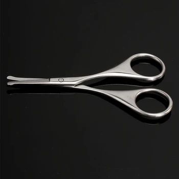 

Round Tip Safe Home Trimming Lightweight Salon Tool Eyebrow Scissor Professional Portable Smooth Stainless Steel Makeup Useful