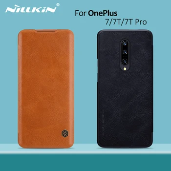 

OnePlus 7T Pro Case NILLKIN Vintage Qin Flip Cover Wallet PU Leather PC Back Cover for OnePlus 7T Case OnePlus 7 Pro Case