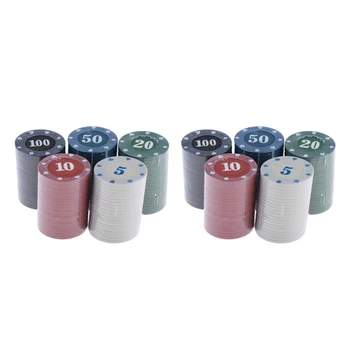 

200xPoker Chips Tokens Casino Or Poker Chip Distinct Distinction 3.9cm Type