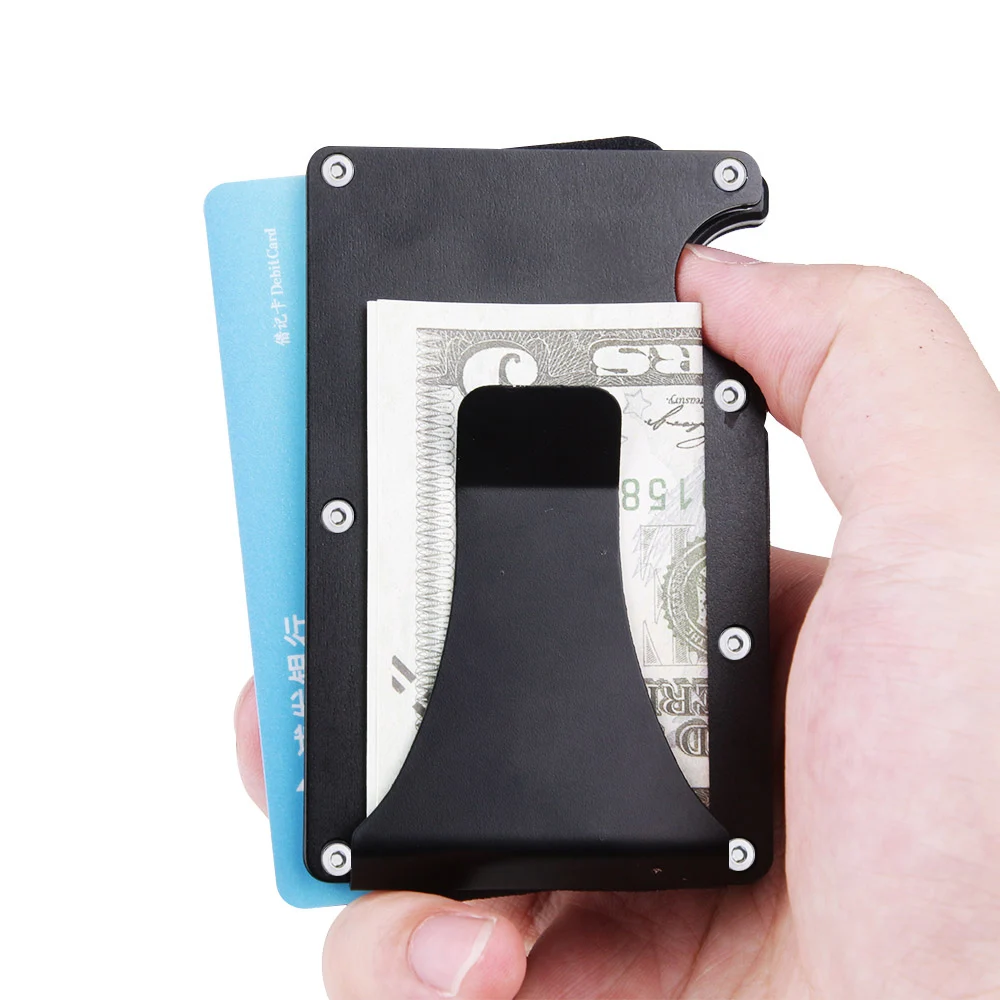 Gemeer, карбоновый держатель для карт, RFID, не сканирующий металлический кошелек, кошелек, мужской держатель для карт, модный Carteira Masculina Billetera