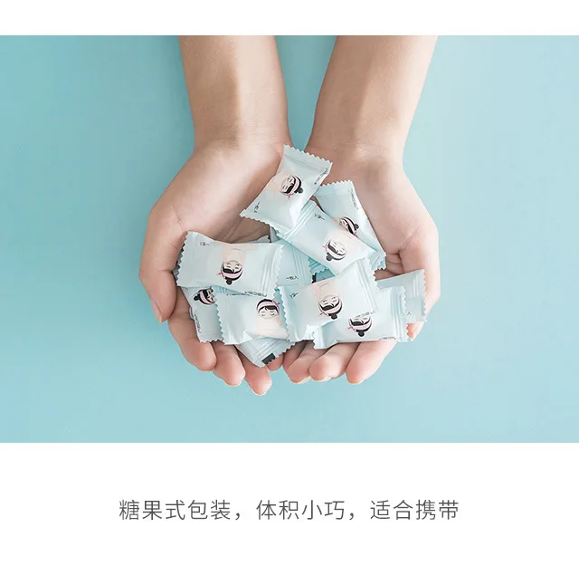 8155 Nacai Mini Compressed Towel Disposable Non-woven Fabric Travel Candy Face Towel Compression Face Towel 50