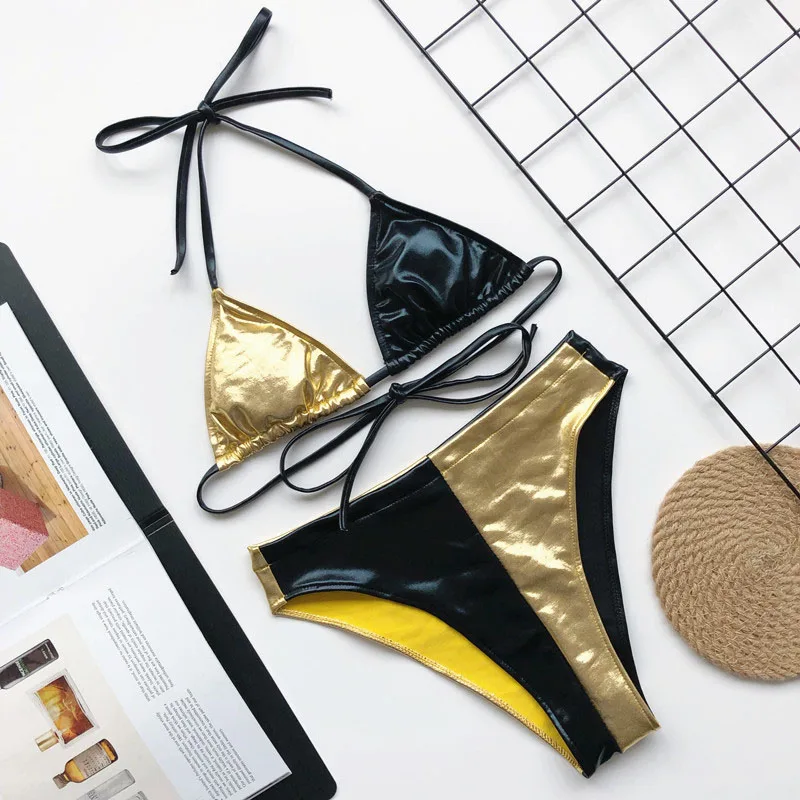 2020 Sexy Halter Bikini Brazilian Swimsuit Women Push Up High Cut Swimwear Biquinis Triangle Bathers Bathing Suit 2020 Sexy Halter Bikini Brazilian Swimsuit Women Push Up High Cut Swimwear Biquinis Triangle Bathers Bathing Suit