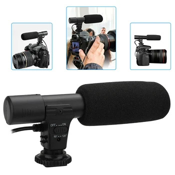 

External Stereo Microphone for Nikon Canon DSLR Camera VLOG Photography Interview Video Recording Microphones