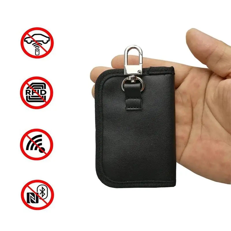

Car Key Signal Blocker Pouch RFID/WIFI/GSM/LTE/NFC Blocker Cell Phone Signal Blocking Protector Bag Keyless Remotes Control