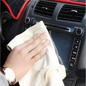 

Nice Car Wash Cleaning Cloth Natural Shammy Chamois Leather Car Cleaning Towels Drying Washing Cloth Approx 50X80cm