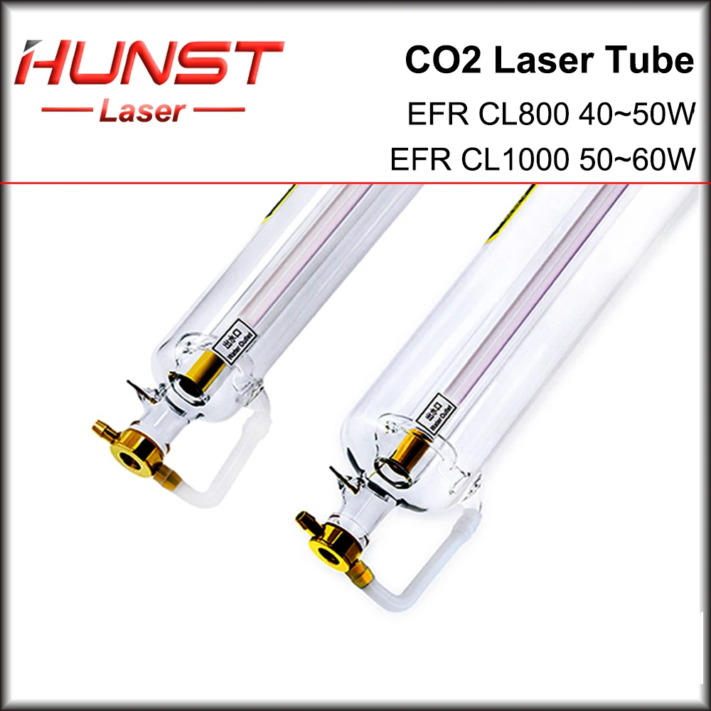 Hunst EFR 50W 60W Co2 Laser Tube Diameter 50mm Laser Lamp Length 800mm 1000mm Tube For Engraving Cutting Machine