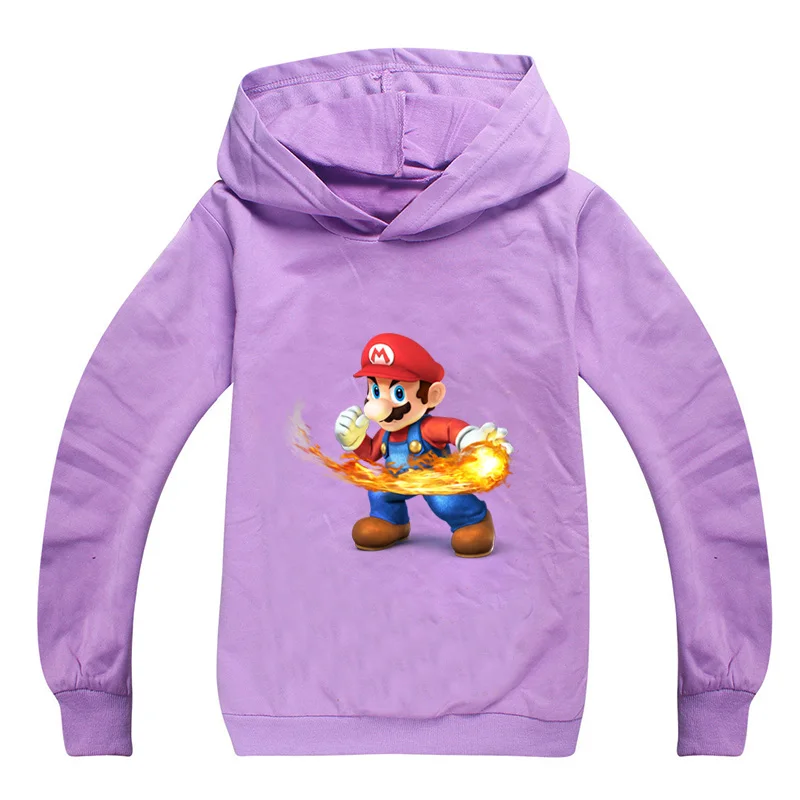 

Toddler Baby Sweatshirt Super Mario Cartoon Graphic Boys Oversized Hoodies for Kids Clothes Girls Tops Full Children Tracksuit