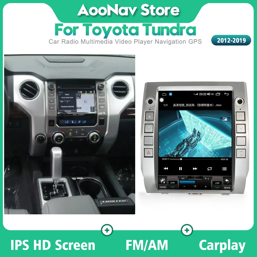 

2din android10 car receiver radio For Toyota Tundra 2012 2013 2014 2015 2016 2017 2018 2019 GPS navigation with vertical screen
