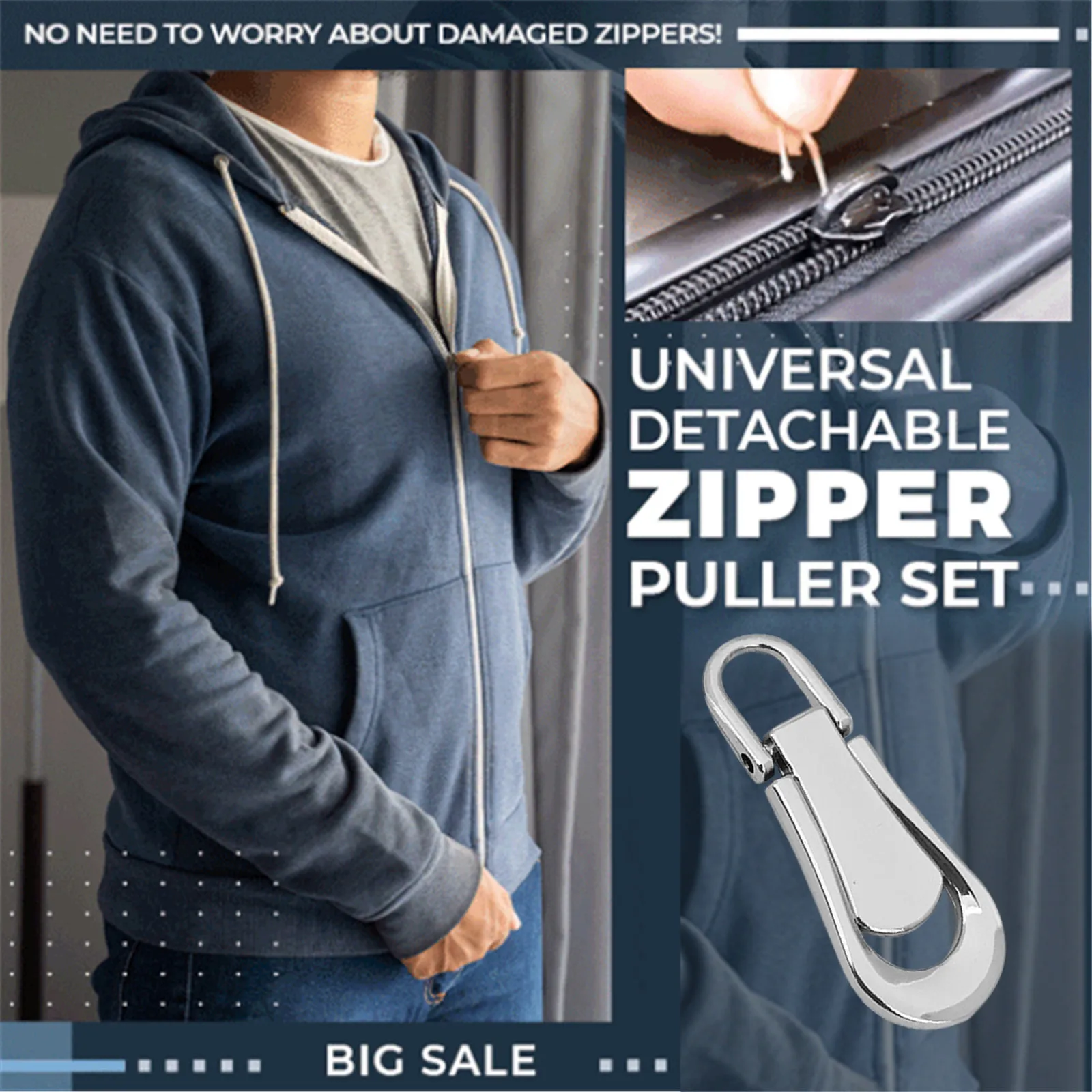 1/5pc Zipper Sliders Zipper Pull Universal Detachable Zipper Puller Set  Removable Multifunctional Zipper Head Tirador Cremallera - AliExpress