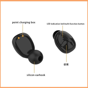 

newest Suitable for sports Bluetooth wireless headset aluminum shell wireless in-ear Bluetooth noise reduction sports